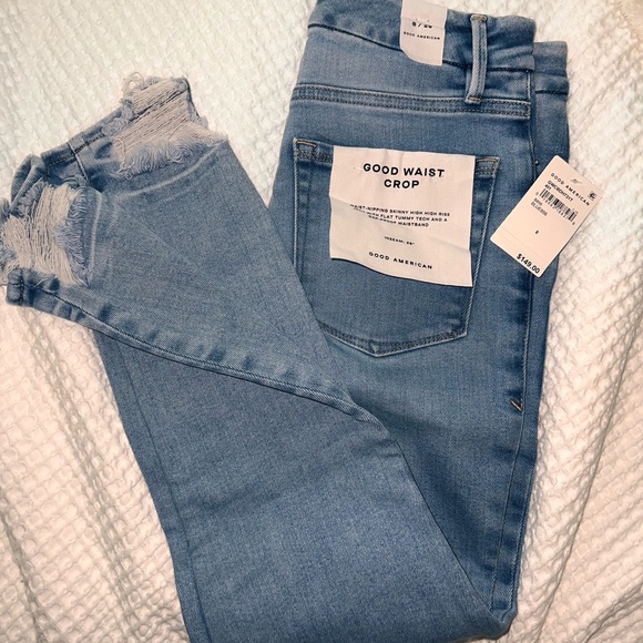 Good American ‘Good Waist Crop’ jeans - Picture 2 of 2